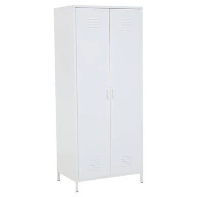Academy White Two Door Locker Style Wardrobe - Image 6