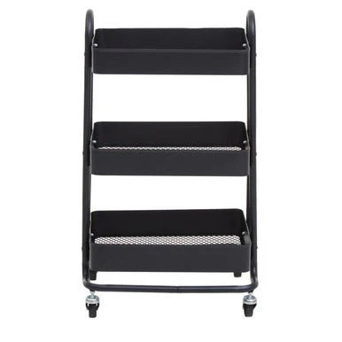 Acero Three Tier Black Metal Trolley - Image 14