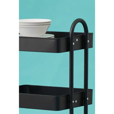 Acero Three Tier Black Metal Trolley - Image 8
