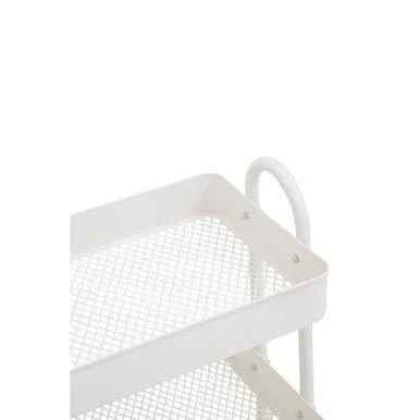Acero Three Tier White Metal Trolley - Image 12