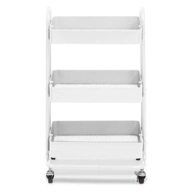 Acero Three Tier White Metal Trolley - Image 13