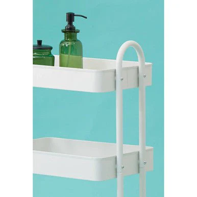 Acero Three Tier White Metal Trolley - Image 8