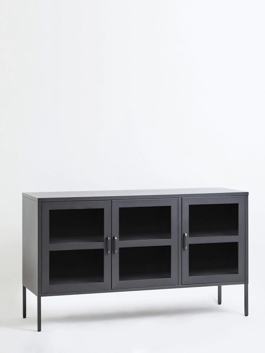 Acier Three Door Grey Metal Sideboard - Image 10