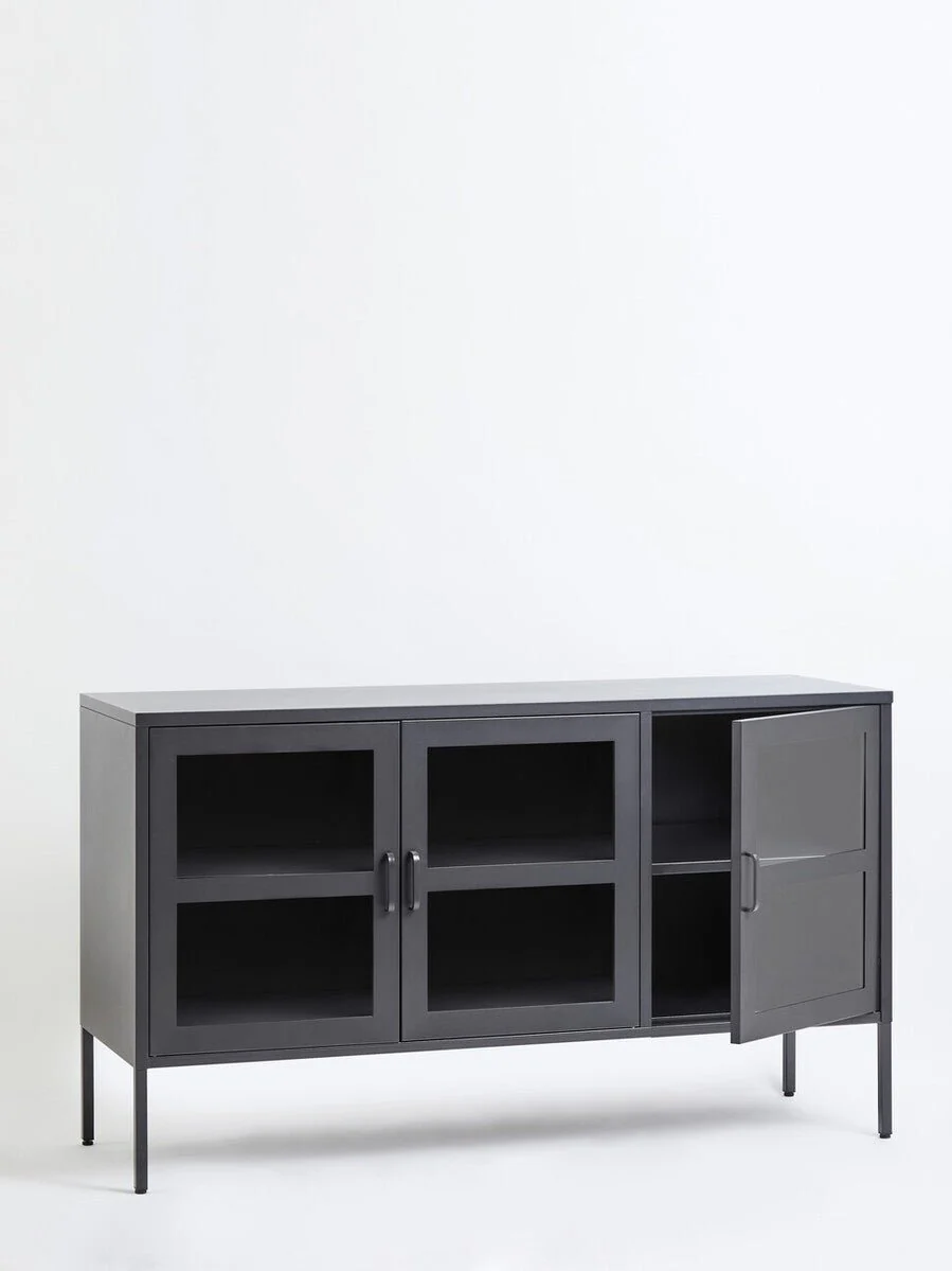 Acier Three Door Grey Metal Sideboard - Image 11