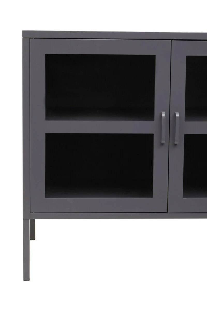 Acier Three Door Grey Metal Sideboard - Image 18