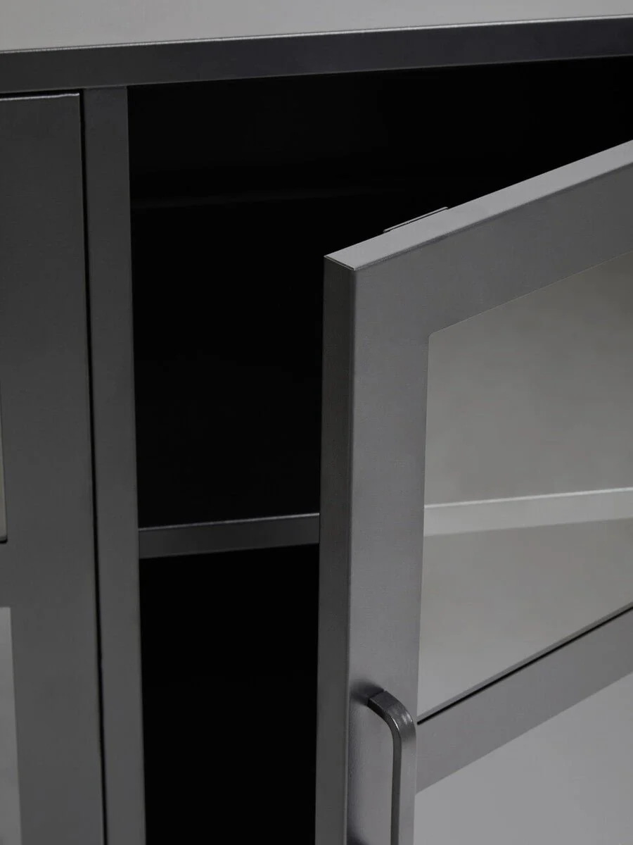 Acier Three Door Grey Metal Sideboard - Image 22