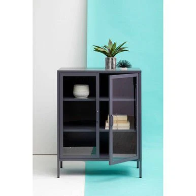 Acier Two Door Grey Metal Cabinet - Image 12