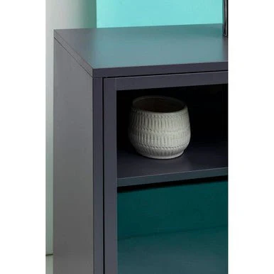 Acier Two Door Grey Metal Cabinet - Image 13