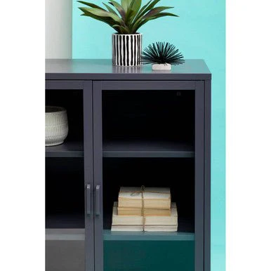 Acier Two Door Grey Metal Cabinet - Image 14