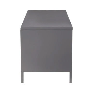 Acier Two Door Grey Metal Media Unit - Image 8