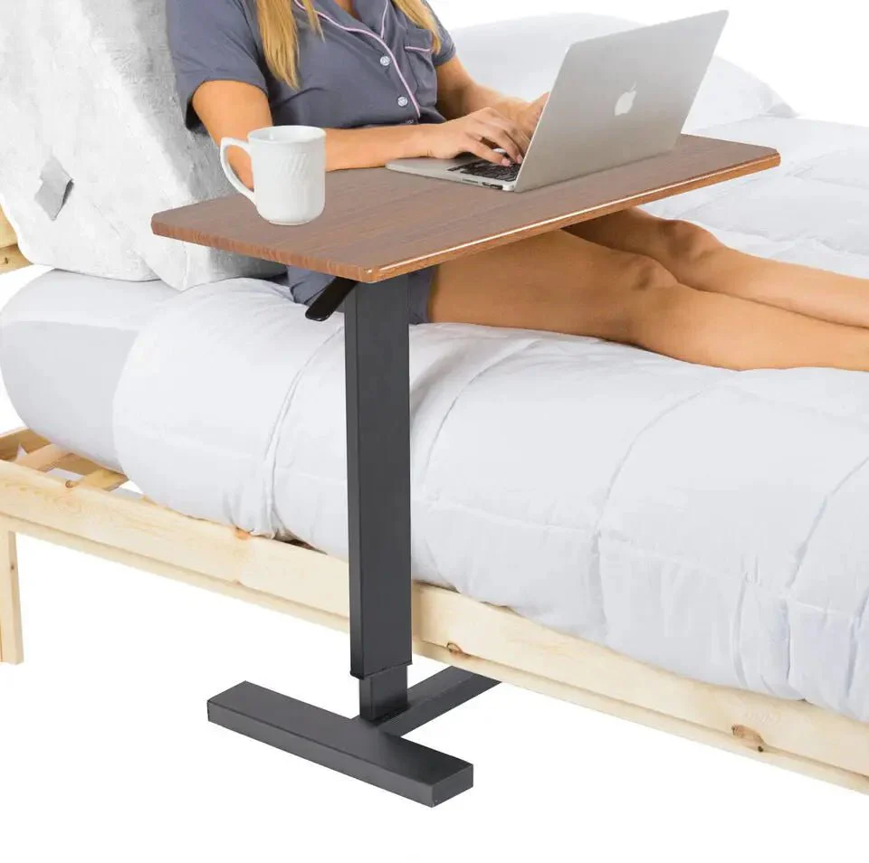Adjustable Rolling Cart Overbed Bedside Table Laptop Desk Medical Home Bed Food Tray Hospital Bed End Table - Image 7