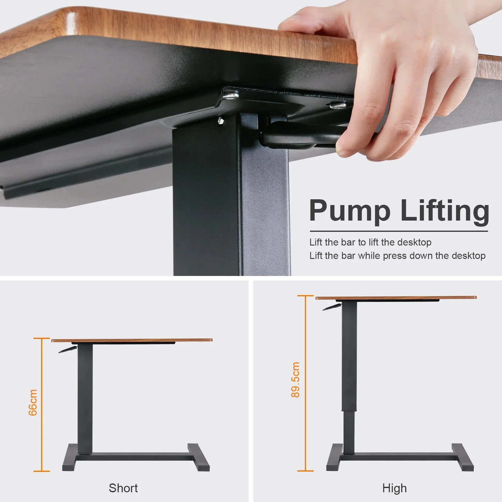 Adjustable Rolling Cart Overbed Bedside Table Laptop Desk Medical Home Bed Food Tray Hospital Bed End Table - Image 9