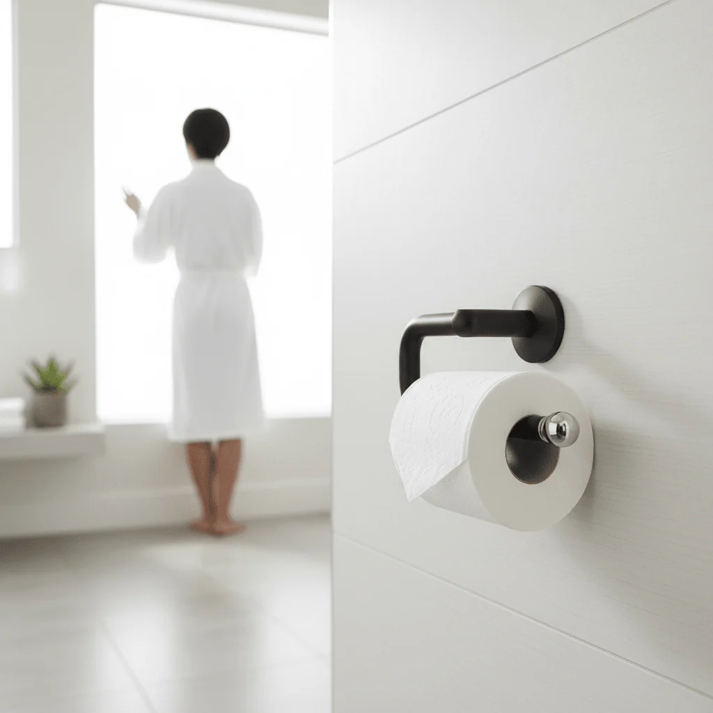 Adler Black Toilet Roll Holder - Image 2