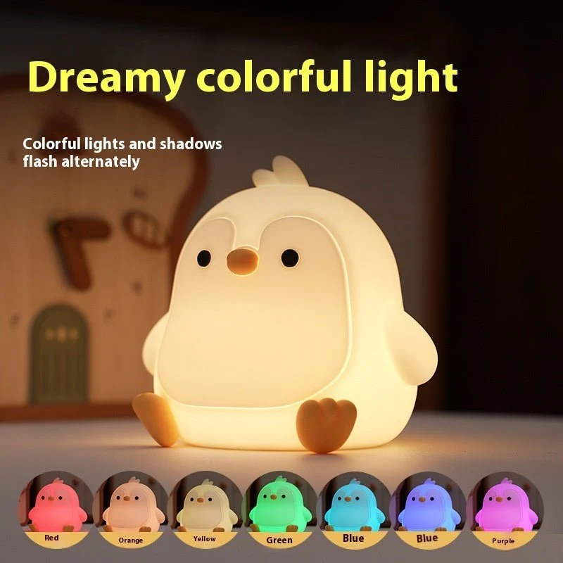 Adorable Penguin Night Light - Rechargeable Silicone Touch Lamp for Kids Bedroom - Image 8