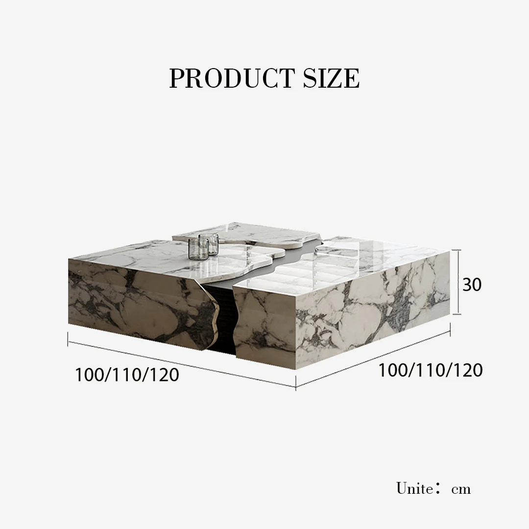 Aesop Low Coffee Table, Square Marble - Image 10
