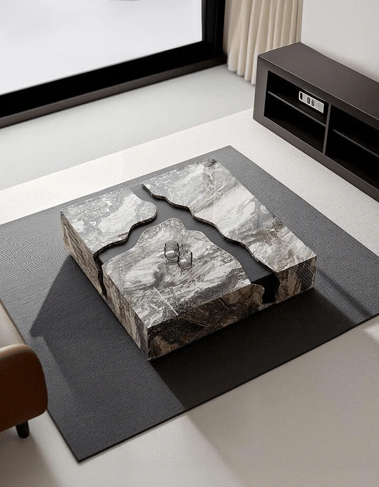 Aesop Low Coffee Table, Square Marble - Image 5