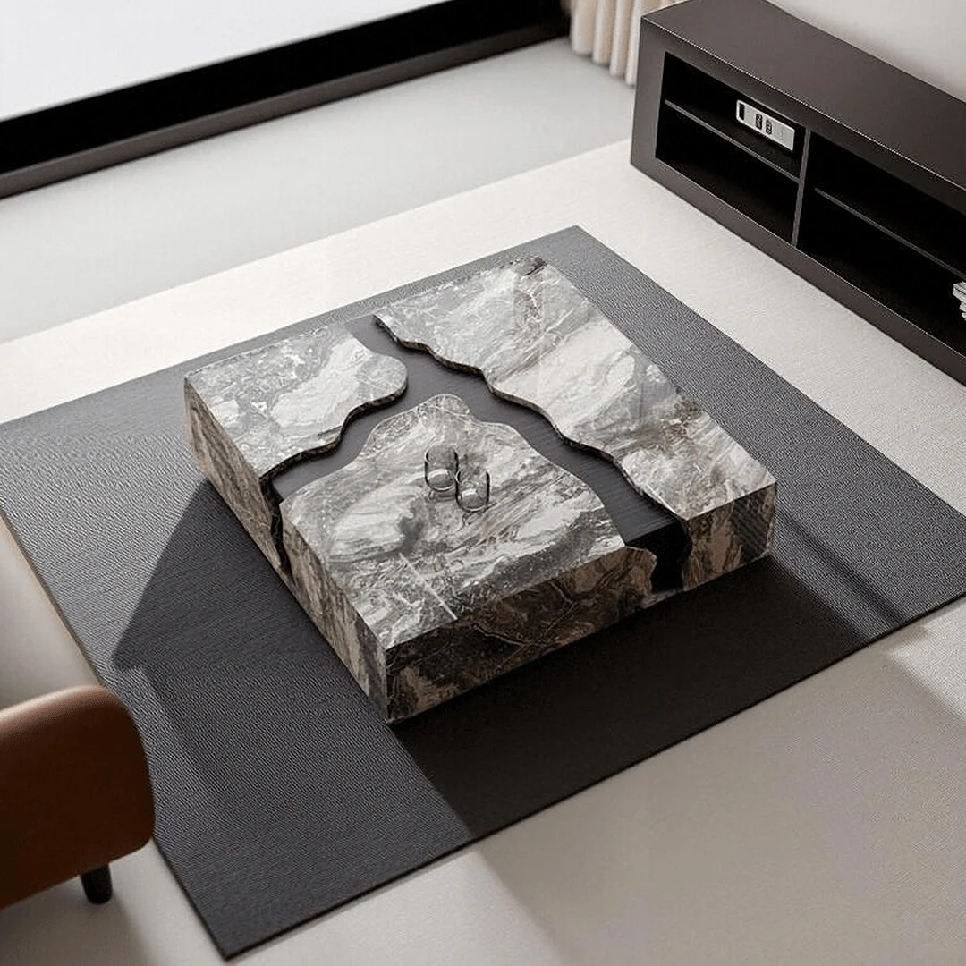 Aesop Low Coffee Table, Square Marble - Image 7