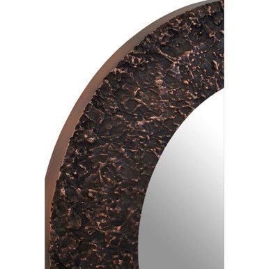 Akola Copper Finish Round Wall Mirror - Image 8