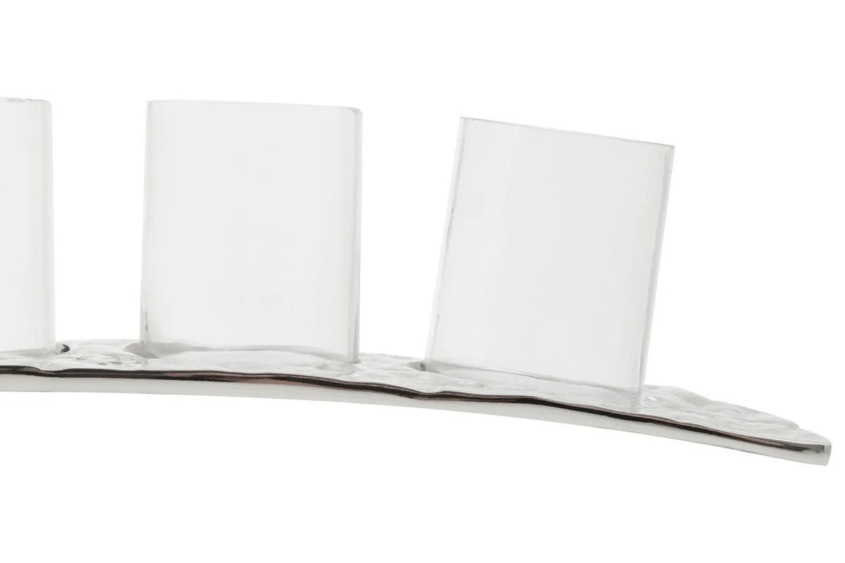 Akola Curved 4 Tealight Holder in Silver - Image 12