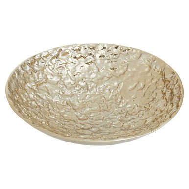 Akola Gold Textured Round Metal Bowl - Image 5