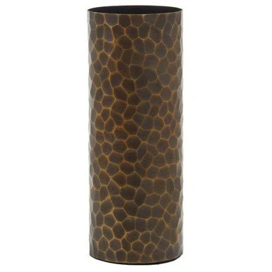 Akola Large Antique Gold Metal Vase - Image 5