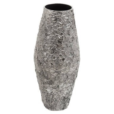 Akola Large Silver Textured Metal Vase - Image 5