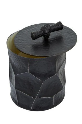 Akola Large Trinket Box In Black And Gold - Image 9