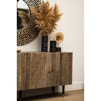Akola Largemetal Vase In Black And Gold - Image 11