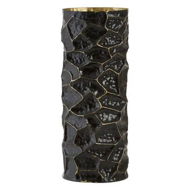 Akola Largemetal Vase In Black And Gold - Image 12