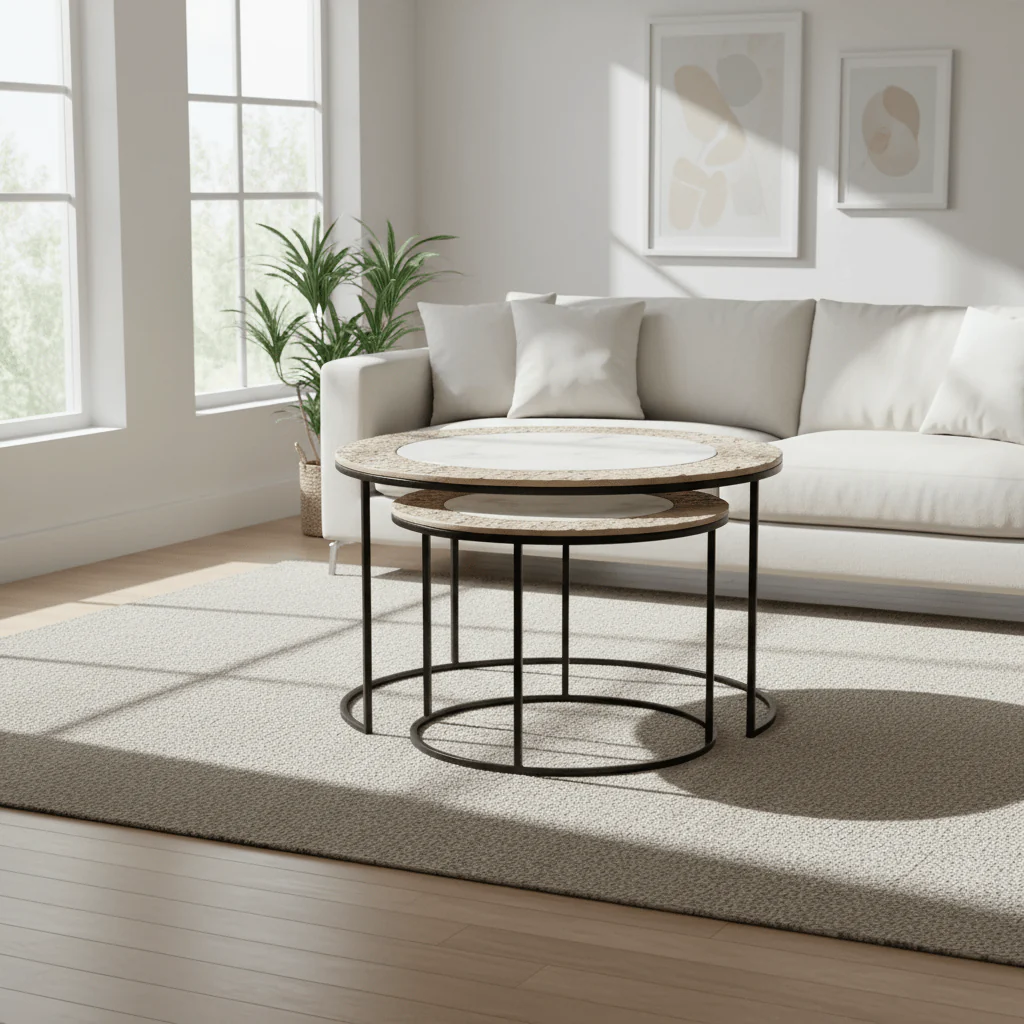 Akola Set Of 2 Nesting Coffee Tables - Image 4