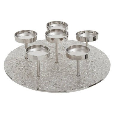 Akola Silver Round 6 Pillar Candle Holder - Image 5