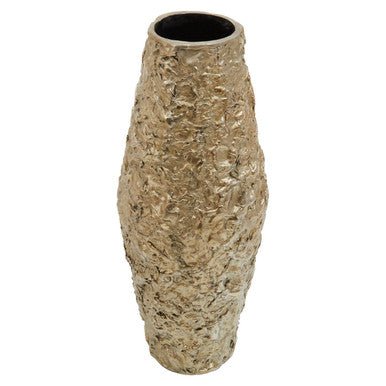 Akola Small Gold Textured Metal Vase - Image 5