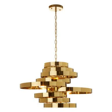 Alana 5 Bulb Gold Finish Pendant Lamp - Image 7