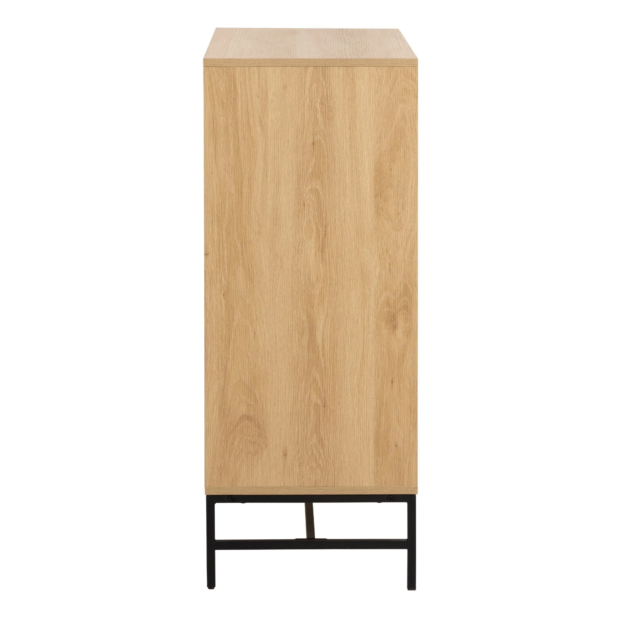 Albany Chest of 4 Drawers in Oak/Black Legs - Image 3