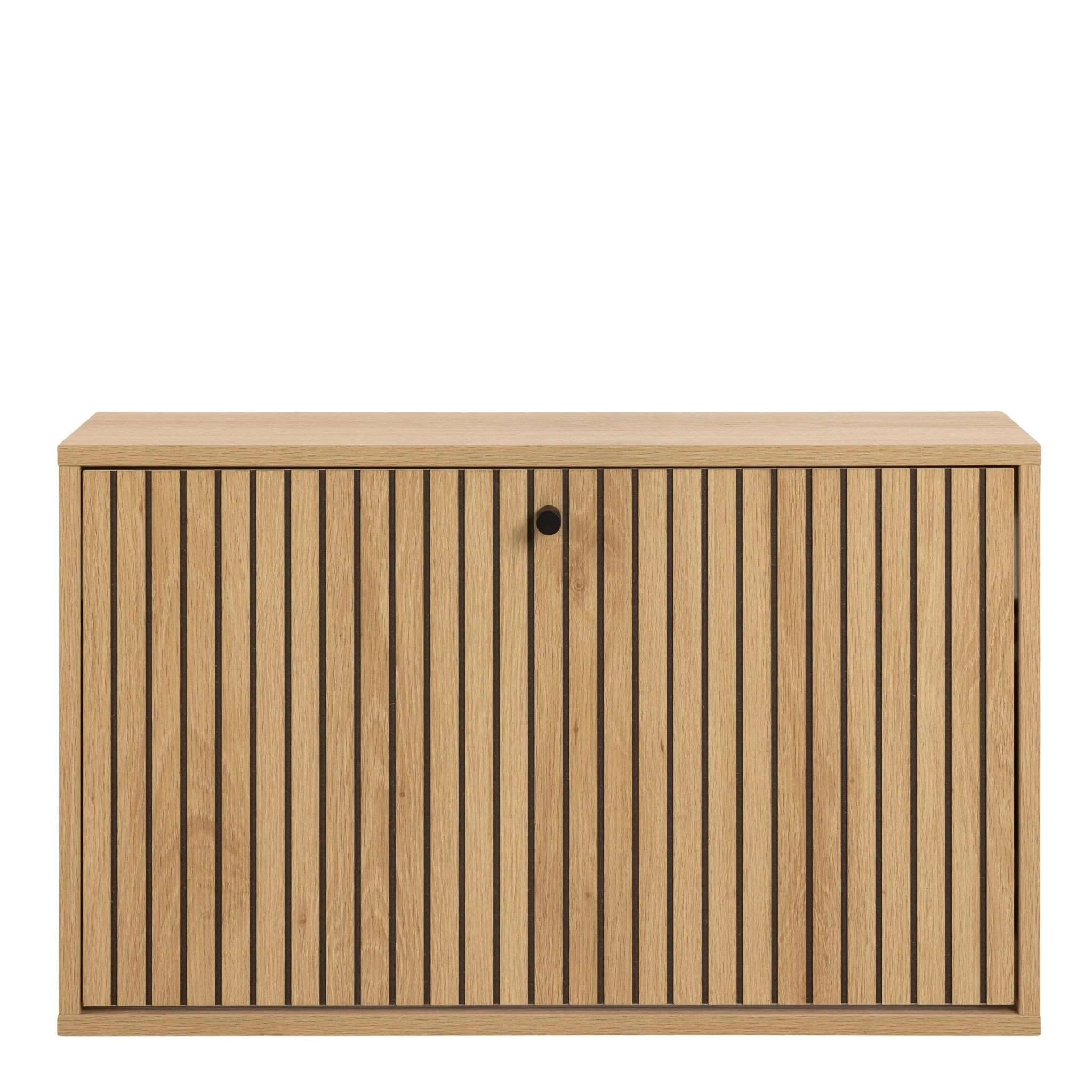 Albany Shoe Cabinet 1 Flip Down Door In Oak - Image 2