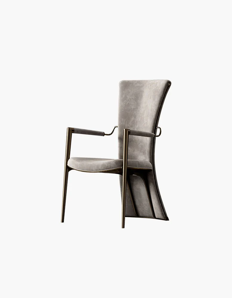Albrecht High Back Dining Chair, All Real Leather - Image 4