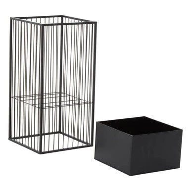 Alden Black Floor Standing Planter - Image 6