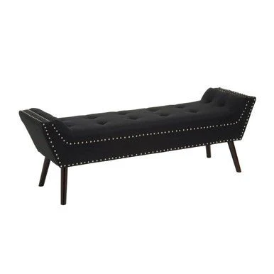 Alea Black Fabric Bench - Image 6