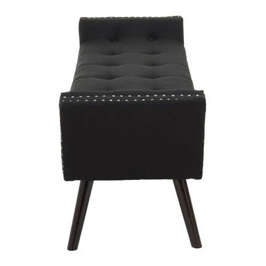 Alea Black Fabric Bench - Image 7