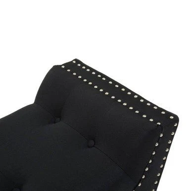 Alea Black Fabric Bench - Image 8
