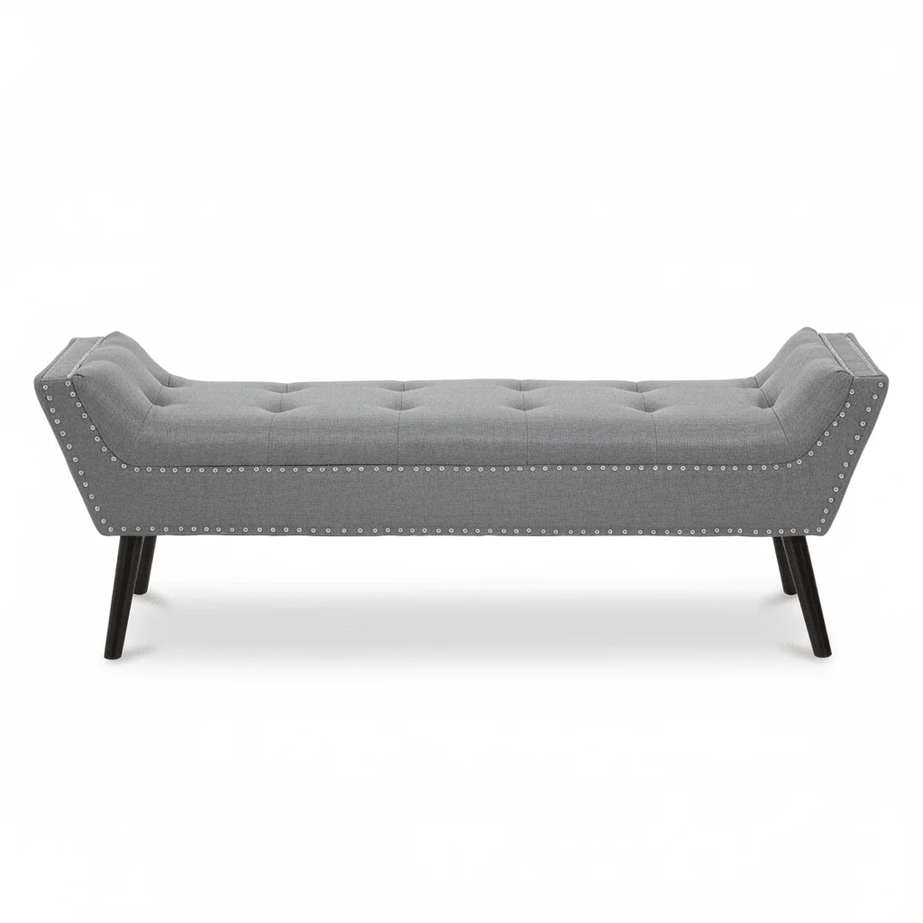 Alea Grey Fabric Bench