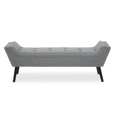 Alea Grey Fabric Bench - Image 11