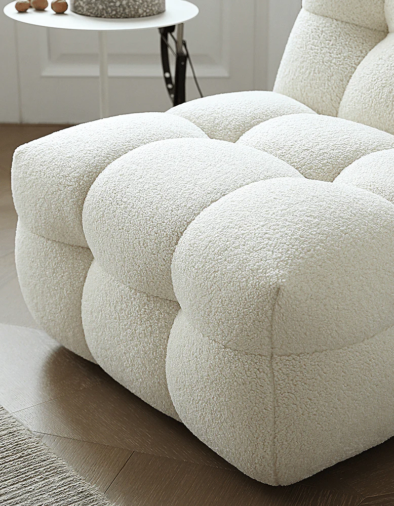 Aletheia Accent Armchair, Lounge Chair, White Boucle - Image 10