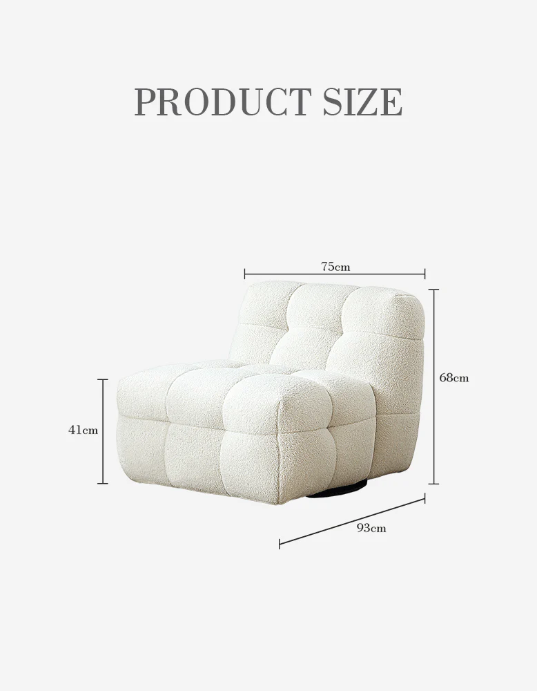 Aletheia Accent Armchair, Lounge Chair, White Boucle - Image 14