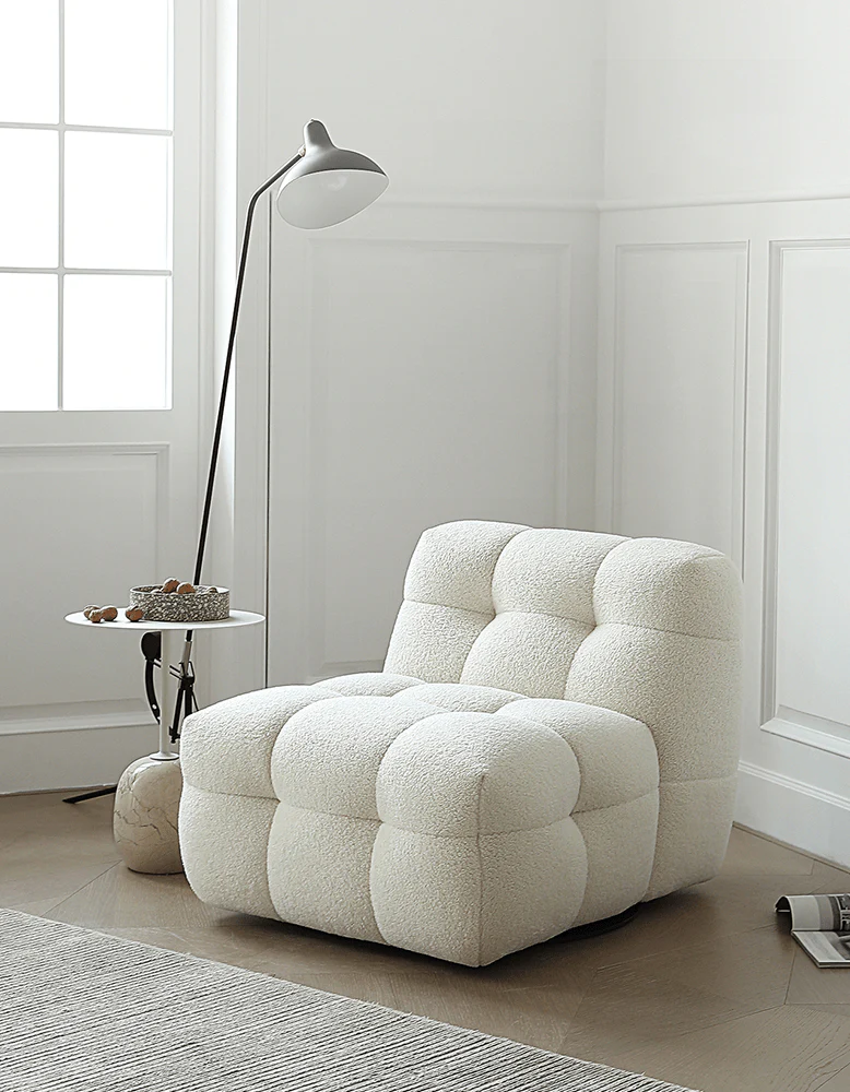 Aletheia Accent Armchair, Lounge Chair, White Boucle - Image 6