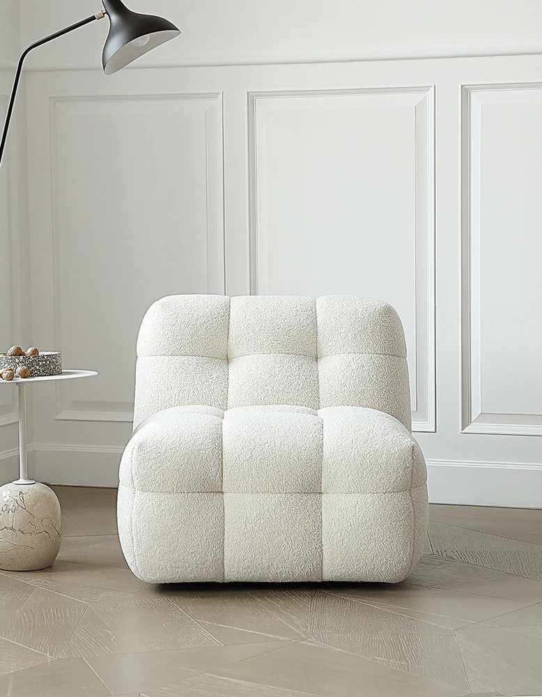 Aletheia Accent Armchair, Lounge Chair, White Boucle - Image 7