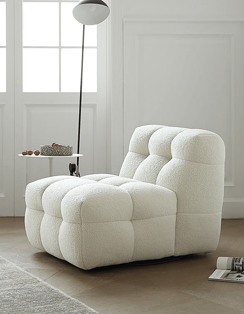 Aletheia Accent Armchair, Lounge Chair, White Boucle - Image 8