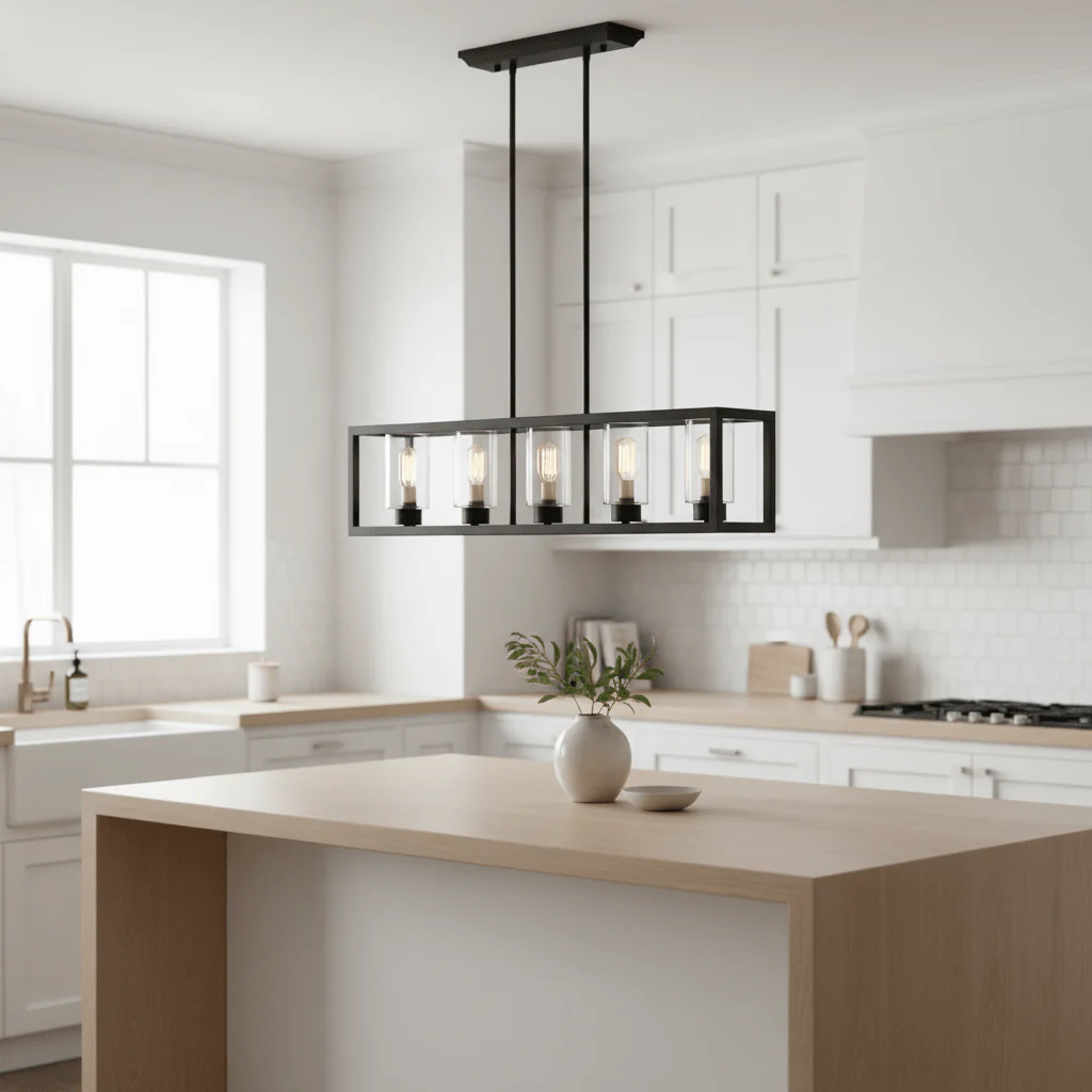 Aliko 5 Bulb Matte Black Ceiling Light - Image 3