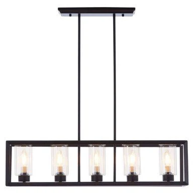 Aliko 5 Bulb Matte Black Ceiling Light - Image 8