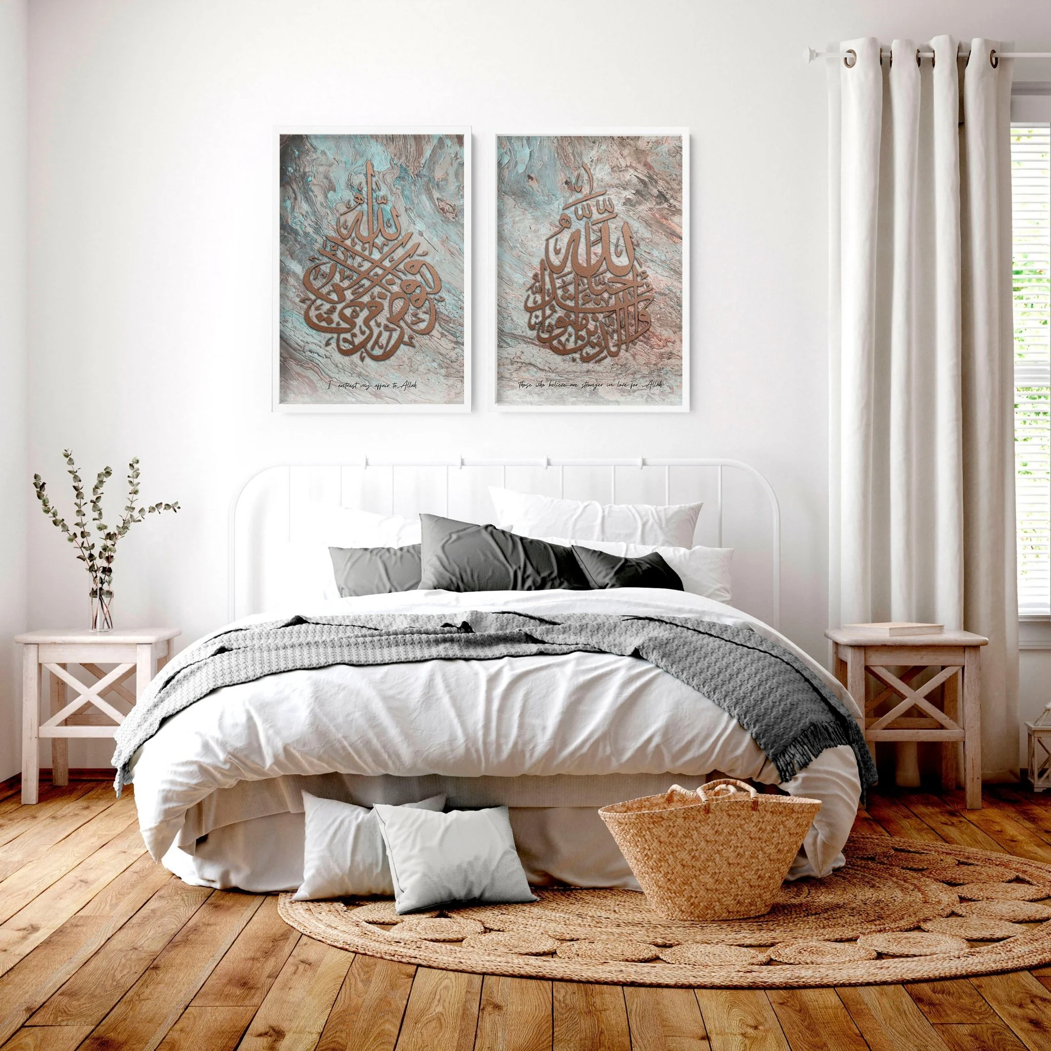 Allah Muhammad prints for bedroom | set of 2 wall art prints - Image 4